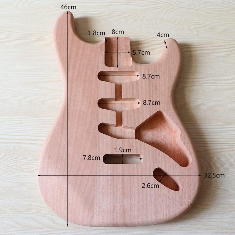 JD.Moon Electric Guitar Body for Fender Strat Guitar Accessory DIY Stratocaster Guitar Body Unfinished Mahogany - Image 5